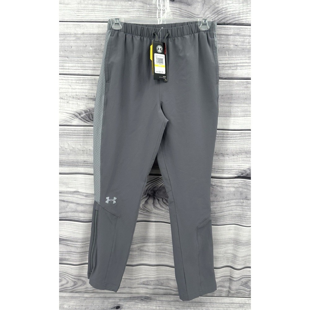 UNDER ARMOUR STORM GIRL'S SQUAD WOVEN ATHLETIC PANTS Girl's Size Medium (8) GREY